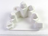 6 piece blank polydice set - White