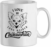 Mok I Love My Long Haired Chihuahua | Hond| Cadeau| Cadeau | Beker 31 CL