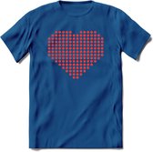 Valentijn Hart T-Shirt | Grappig Valentijnsdag Cadeautje voor Hem en Haar | Dames - Heren - Unisex | Kleding Cadeau | - Donker Blauw - 3XL