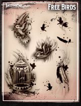 Wiser's Airbrush TattooPro Stencil - Free Birds