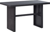 vidaXL Tuintafel 110x60x67 cm poly rattan zwart