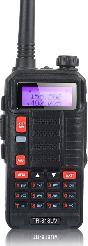 Baofeng UV-5R Walkie Talkie - UHF & VHF - 5W - Verlichte LCD Scherm &  Toetsenbord 