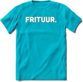 Frituur - Snack T-Shirt | Grappig Verjaardag Kleding Cadeau | Eten En Snoep Shirt | Dames - Heren - Unisex Tshirt | - Blauw - S