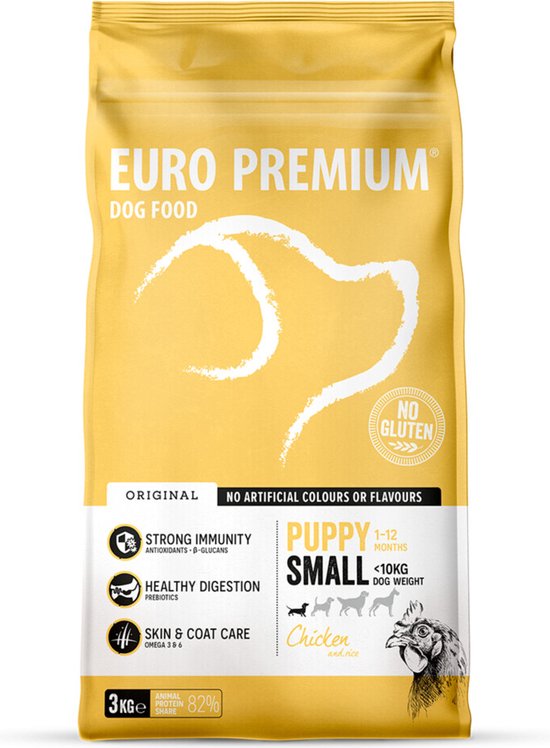 Euro Premium Puppy Small Chicken & Rice 3 kg - Hond