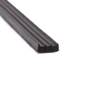 Tochtstrips | E-profiel | Zelfklevend | Zwart | BxH=9x4mm | Per rol (125 meter) - Tochtbanden - Energiebesparing