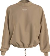 Calvin Klein Stacked Logo Mockneck Sweatshirt Truien & vesten - Zand