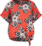 GERRY WEBER Dames Linnen blouse met motief