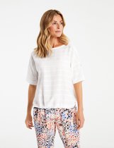 GERRY WEBER Dames Shirt met ton sur ton streepmotief