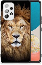 Hippe Hoesjes Customize Super als Vaderdag Cadeau Geschikt voor Samsung Galaxy A53 Telefoonhoesje met Zwarte rand Leeuw