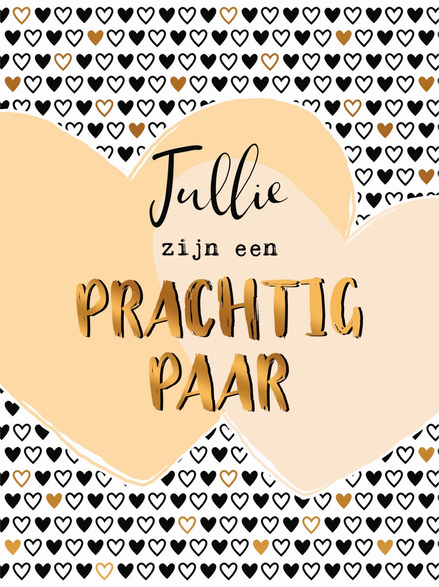 Kaart - A4 formaat - Jullie zijn een prachtig paar - MAX016