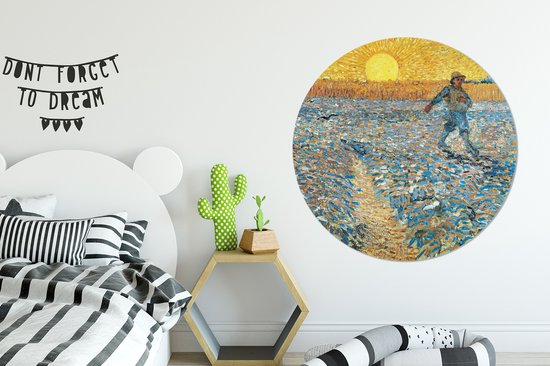 Cercle mural - Cercle mural - Le semeur - Peinture de Vincent van Gogh - Aluminium - Dibond - ⌀ 140 cm - Intérieur et extérieur