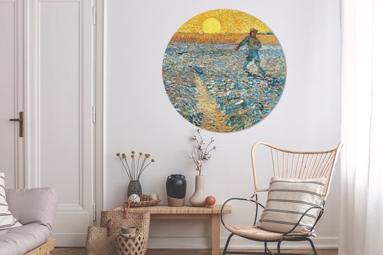 Cercle mural - Cercle mural - Le semeur - Peinture de Vincent van Gogh - Aluminium - Dibond - ⌀ 140 cm - Intérieur et extérieur