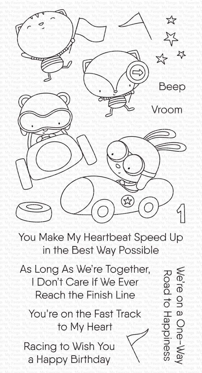 Fast-Track Friends Clear Stamps (CS-545)