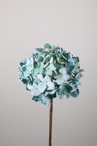 Kunstbloem - Hydrangea - Hortensia - topkwaliteit decoratie - 2 stuks - zijden bloem - Blauw - 62 cm hoog