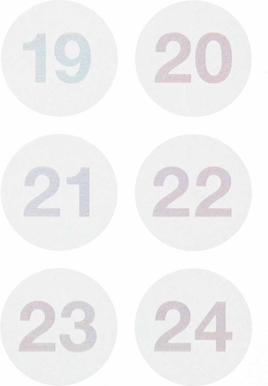 Paper Poetry Adventskalender stickers Mint 24st.