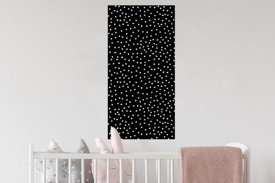 Stickers muraux - Feuille autocollante - Pois - Zwart - Wit - 40x80 cm - Feuille adhésive - Stickers muraux chambre enfant - Papier peint autocollant - Papier peint autocollant - Feuille autocollante