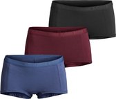 Björn Borg - dames mini short 3-pack paars / zwart / blauw - Maat 36