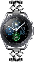Steel diamond smartwatch bandje - geschikt voor Samsung Galaxy Watch 3 45mm / Galaxy Watch 1 46mm / Gear S3 Classic & Frontier - zwart