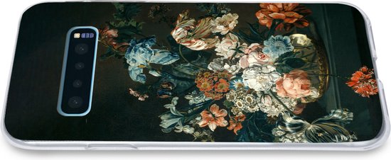 Telefoonhoesje Geschikt voor Samsung Galaxy S10 Plus hoesje - Stilleven met bloemen - Oude meesters - Kunst - Siliconen Telefoonhoesje Telefoonhoesje