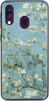 Geschikt voor Samsung Galaxy A40 hoesje - Amandelbloesem - Van Gogh - Kunst - Siliconen Telefoonhoesje