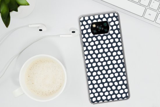 Coque Xiaomi Poco X3 NFC - Pois - Motif - Wit - Siliconen