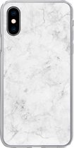 Geschikt voor iPhone X hoesje - Marmer print - Patronen - Luxe - Siliconen Telefoonhoesje