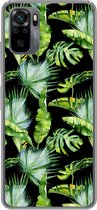 Geschikt voor Xiaomi Redmi Note 10S hoesje - Palmbladeren - Tropisch - Patronen - Siliconen Telefoonhoesje