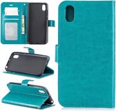 LuxeBass Hoesje geschikt voor Huawei Y5 2019 hoesje book case - Turquoise - telefoonhoes - gsm hoes - telefoonhoesjes
