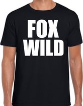 Foxwild fun t-shirt - zwart - heren - Feest outfit / kleding / shirt S
