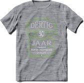 30 Jaar Legendarisch Gerijpt T-Shirt | Groen - Grijs | Grappig Verjaardag en Feest Cadeau Shirt | Dames - Heren - Unisex | Tshirt Kleding Kado | - Donker Grijs - Gemaleerd - XXL