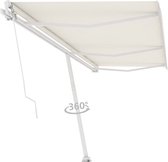 Decoways - Luifel vrijstaand handmatig uittrekbaar 600x300 cm crèmekleurig
