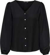 Only Blouse Onlsonja Life L/s Button Top Noos P 15251513 Black Dames Maat - S