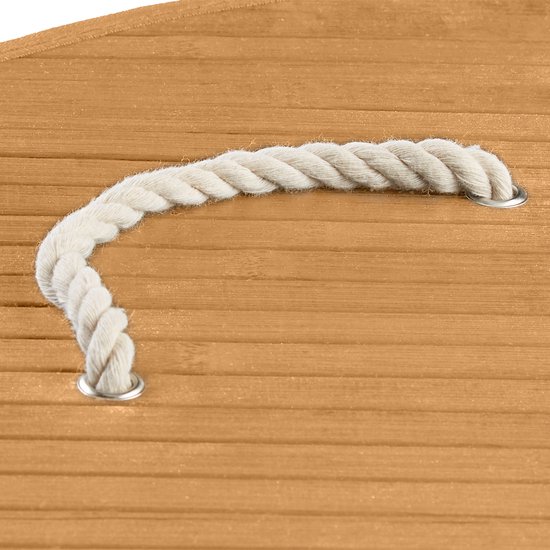 relaxdays 2 x panier à linge bambou - paniers à linge avec couvercle - 63 L - panier à linge d'angle - naturel
