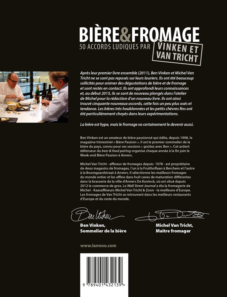 BIERES & FROMAGES - back cover