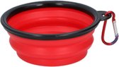 Pet Treatment Reisvoerbak 450 Ml 13 X 1,5 - 5 Cm Rood/zwart