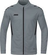 JAKO Polyesterjack Challenge Steengrijs-Zwart Maat M