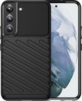 Samsung Galaxy S22 Hoesje TPU Thunder Design Back Cover Zwart
