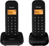 Alcatel E55 DUO Vaste Telefoon - 2 Handsets - Draadloos - Huistelefoon - Senioren - Draadloze - Zwart