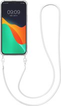 kwmobile hoesje voor Apple iPhone 13 Pro Max - Beschermhoes voor smartphone in wit - Hoes met koord