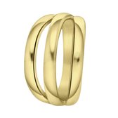 Lucardi Dames Goldplated ring Aglae - Ring - Cadeau - Moederdag - Staal - Goudkleurig