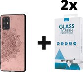 Backcover Fashion Mini Wallet Hoesje Samsung Galaxy S20 Plus Roségoud - 2x Gratis Screen Protector - Telefoonhoesje - Smartphonehoesje