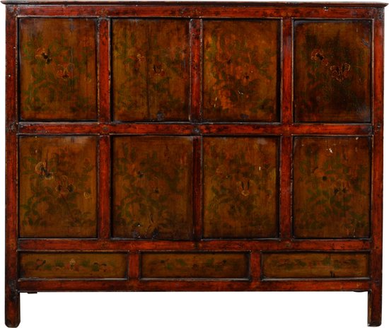 Fine Asianliving Antique armoire chinoise tibétaine peinte à la main L120xD45xH114cm Meubles chinois armoire orientale