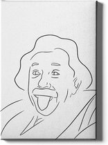 Walljar - Einstein Outline II - Muurdecoratie - Canvas schilderij