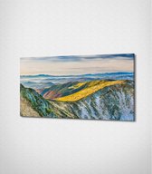 Blauw en Roze Marmer | 40x30 cm | | Canvas schilderij | Zonder lijst | Woonkamer | Slaapkamer | Decoratie | TrendingArt®
