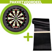Mission Samurai 2 + Rubberen Dartmat 60*300 incl Oche + Dartbordverlichting Basic (Lime)