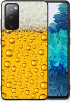 Silicone Back Cover Geschikt voor Samsung Galaxy S20 FE Telefoonhoesje met Zwarte rand Bier