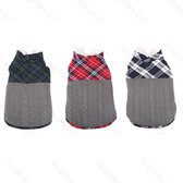 Turndown Collar warme hondenjas L L35Cm rood