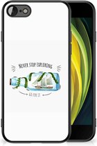 Smartphone Hoesje Geschikt voor iPhone 7/8/SE 2020/2022 Bumper Hoesje met Zwarte rand Boho Bottle