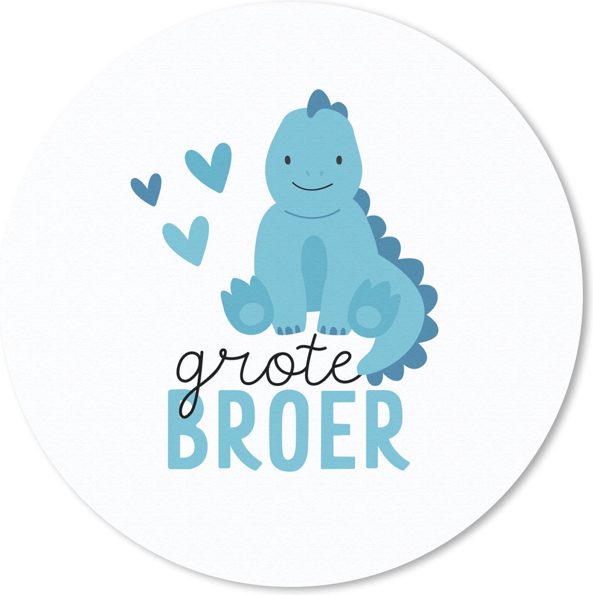 Muismat rond 50x50 cm - Mousepad Grote broer - Broers - Quotes - Spreuken - Broer - Ronde muismatten