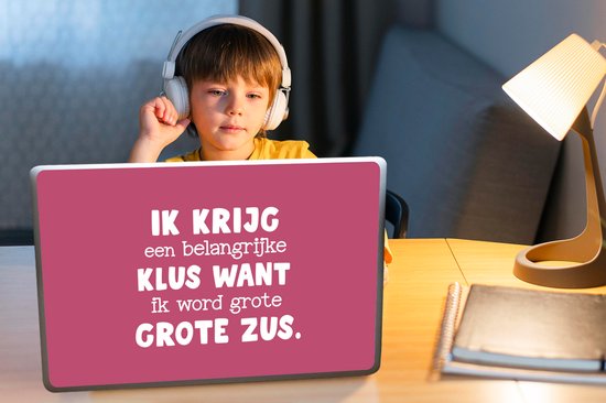 Sticker pour ordinateur portable - 15,6 pouces - Sister - Brother Sister - Citations - Famille